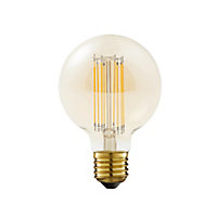 Ampoule LED à filament Globe ambre Ø9.5cm E27 400 lm 5.8 W blanc chaud Diall