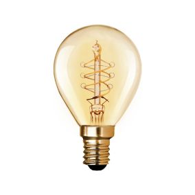 Ampoule LED à filament Globe Ambre Petit culot à visser (E14) 180 lm 3 W Blanc chaud Diall
