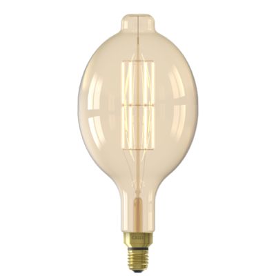 Ampoule LED à filament linéaire E27 1100lm blanc chaud verre ambré Calex