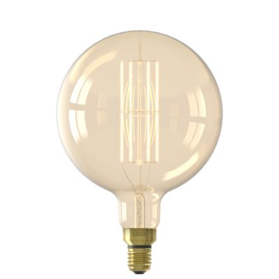 Ampoule LED à filament linéaire E27 globe 1100lm blanc chaud verre ambré Calex