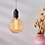 Ampoule LED à filament linéaire globe E27 120lm 3,5W blanc chaud ⌀13,2 cm ambrée