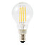 Ampoule LED à filament mini globe E14 470lm 3.4W = 40W Ø4.5cm Diall blanc chaud