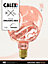 Ampoule LED à filament spirale Calex E27 globe 70lm blanc chaud verre miroir rose métallisé