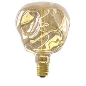 Ampoule LED à filament spirale Calex E27 globe 75lm blanc chaud verre champagne jaune clair métallisé