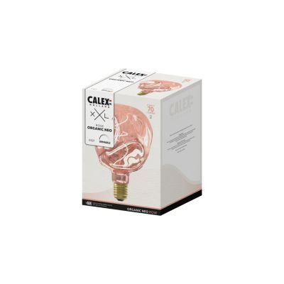 Ampoule LED à filament spirale E27 globe 70lm blanc chaud verre miroir rose métallisé Calex