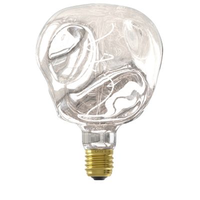 Ampoule LED à filament spirale E27 globe 75lm blanc chaud argent métallisé Calex
