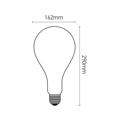 Ampoule LED à filament spirale spéciale E27 240lm 6W blanc chaud ⌀16,8 cm smokey