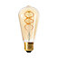 Ampoule LED à filament spirale spéciale E27 450lm 8W blanc chaud ⌀6,7 cm ambrée