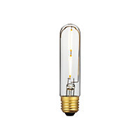 Ampoule LED à filament spirale T30S E27 160lm 2W blanc chaud ⌀3cm transparent