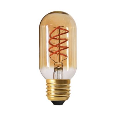 Ampoule LED à filament spirale tube E27 270lm 4W blanc chaud ⌀4,8 cm ambrée