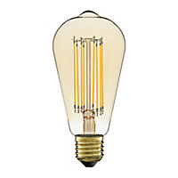 Ampoule LED à filament ST64 Ambre E27 400 lm 5.8 W Blanc chaud Diall
