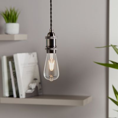 Ampoule LED à filament ST64 E27 470lm 3.4W = 40W Ø6.4cm Diall blanc chaud