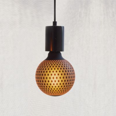Ampoule LED à filament Tatoo E27 130lm 6W blanc chaud ⌀12,8 cm noir