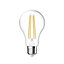 Ampoule LED à filament transparent GLS E27 1521lm 10.5W = 100W Ø7cm IPX4 Diall blanc neutre dépolie