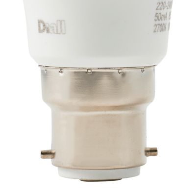 Ampoule LED A60 B22 470lm 4.2W = 40W Ø6cm Diall blanc chaud