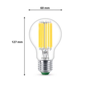 Ampoule LED A60 E27 1535lm=100W blanc froid Philips ⌀6 cm transparent