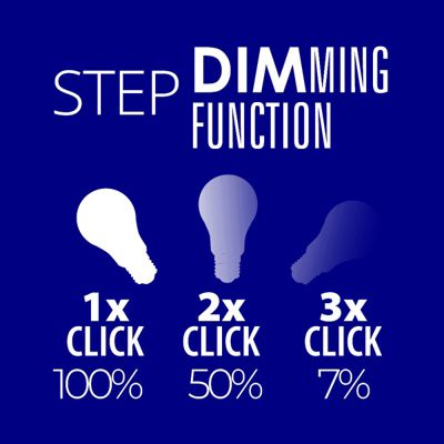 Ampoule LED A60 E27 7W Blanc Chaud Verre Transparent STEP DIM