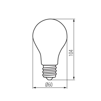 Ampoule LED A60 E27 7W Blanc Chaud Verre Transparent STEP DIM