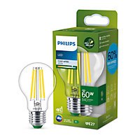 Ampoule LED A60 E27 840lm=60W blanc froid Philips ⌀6 cm transparent