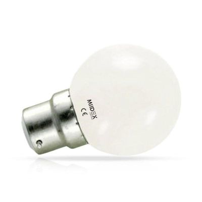 Ampoule LED B22 1W 6000K Blanc Jour Dépoli 95lm 45x68mm