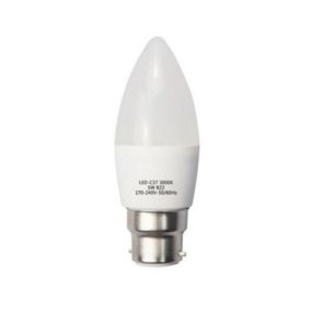 Ampoule LED B22 6W 220V C37 180degrés - Blanc Neutre 4000K - 5500K - SILAMP