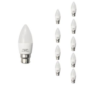 Ampoule LED B22 6W 220V C37 180degrés (Pack de 10) - Blanc Chaud 2300K - 3500K - SILAMP