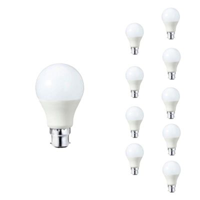 Ampoule LED B22 9W 220V A60 180 degrés (Pack de 10) - Blanc Chaud 2300K - 3500K - SILAMP