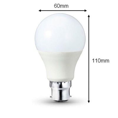 Ampoule LED B22 9W 220V A60 180degrés - Blanc Chaud 2300K - 3500K - SILAMP