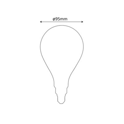 Ampoule LED Ballon E27 300lm 5W = 28W Ø16cm Diall blanc chaud