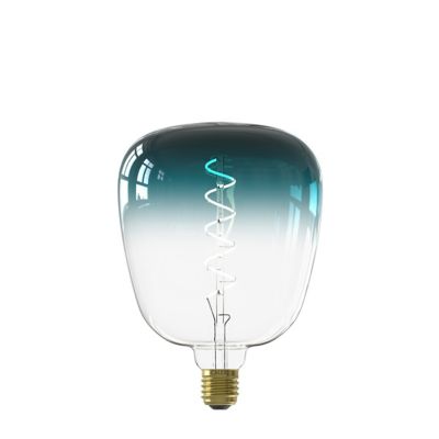 Ampoule LED Colors Kiruna dimmable E27 Angulaire ⌀ 14cm 140lm 5W blanc chaud Calex bleu