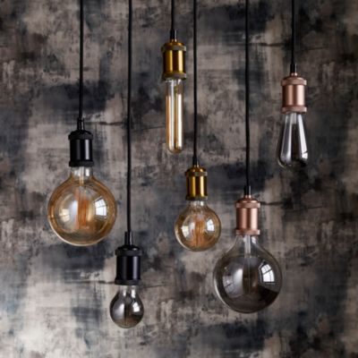 Ampoule LED Colors Nora dimmable E27 globe ⌀ 12,5cm 100lm 4W blanc chaud Calex gris