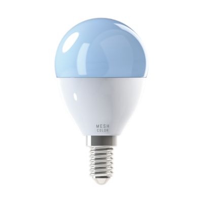 Ampoule LED connectée E14 Sphérique 470lm 40W RVB et blanc chaud à