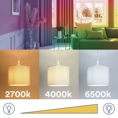 Ampoule LED connectée Myko E14 flamme 470lm=40W variation de blancs et couleurs Jacobsen blanc