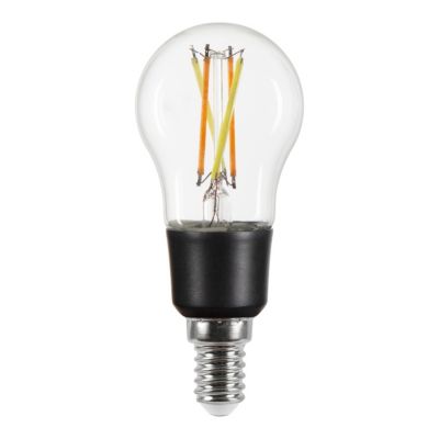 Ampoule LED connectée Myko E14 mini globe à filament 470lm=40W variation de blancs Jacobsen transparent