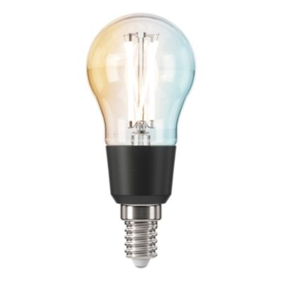 Ampoule LED connectée Myko E14 mini globe à filament 470lm=40W variation de blancs Jacobsen transparent