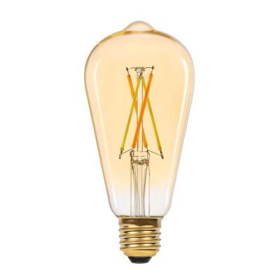 Ampoule LED connectée Myko E27 Edison à filament 806lm=60W variation de blancs Jacobsen ambrée