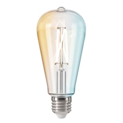 Ampoule LED connectée Myko E27 Edison à filament 806lm=60W variation de blancs Jacobsen transparent