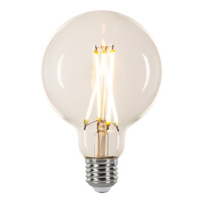 Ampoule LED connectée Myko E27 globe Ø9,5cm à filament 1055lm=75W variation blancs Jacobsen transparent