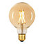 Ampoule LED connectée Myko E27 globe Ø9,5cm à filament 1055lm=75W variation de blancs Jacobsen ambrée