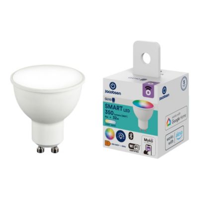 Ampoule LED connectée Myko GU10 350lm=32W variation blancs et couleurs Jacobsen blanc