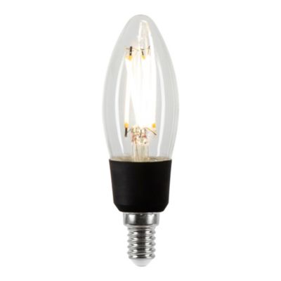 Ampoule LED connectée Myko LED E14 flamme à filament 470lm=40W variation de blancs Jacobsen transparent