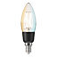 Ampoule LED connectée Myko LED E14 flamme à filament 470lm=40W variation de blancs Jacobsen transparent