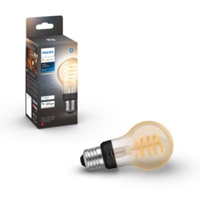 Ampoule LED connectée Philips Hue A60 IP20 E27 550lm 7W blanc