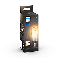Ampoule LED connectée Philips Hue Edison IP20 E27 550lm 7W blanc chaud