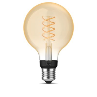 Ampoule LED connectée Philips Hue Globe G93 E27 IP20 580lm 7,2W blanc doux