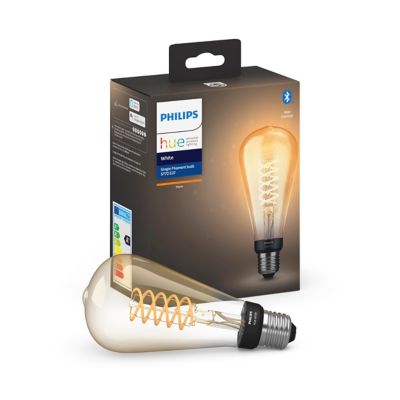 Ampoule LED connectée Philips Hue oblong IP20 E27 550lm 7W blanc chaud