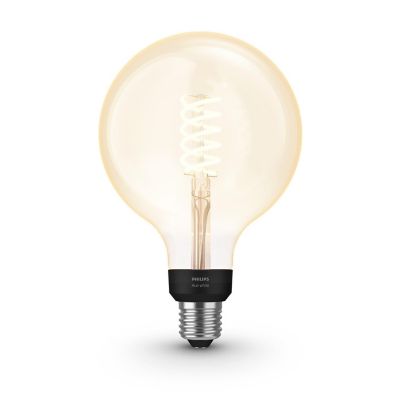 Ampoule LED connectée Philips Hue ronde IP20 E27 550lm 7W blanc chaud