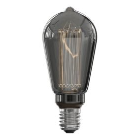 Ampoule LED Crown Glassfiber dimmable E27 ST64 ⌀ 6,4cm 40lm 3,5W blanc chaud Calex noir