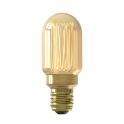 Ampoule LED Crown Tube Glassfib doré dimmable E27 Tube ⌀ 4,5cm 120lm 3,5W blanc chaud Calex