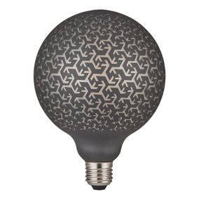Ampoule LED décorative à motif unique dimmable E27 G125 ⌀12.5cm 470lm Noir blanc chaud Nordlux